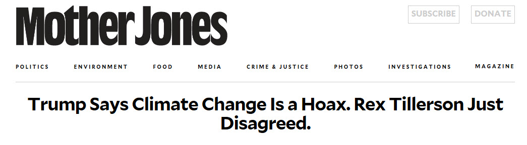 Climate Change and Trump.