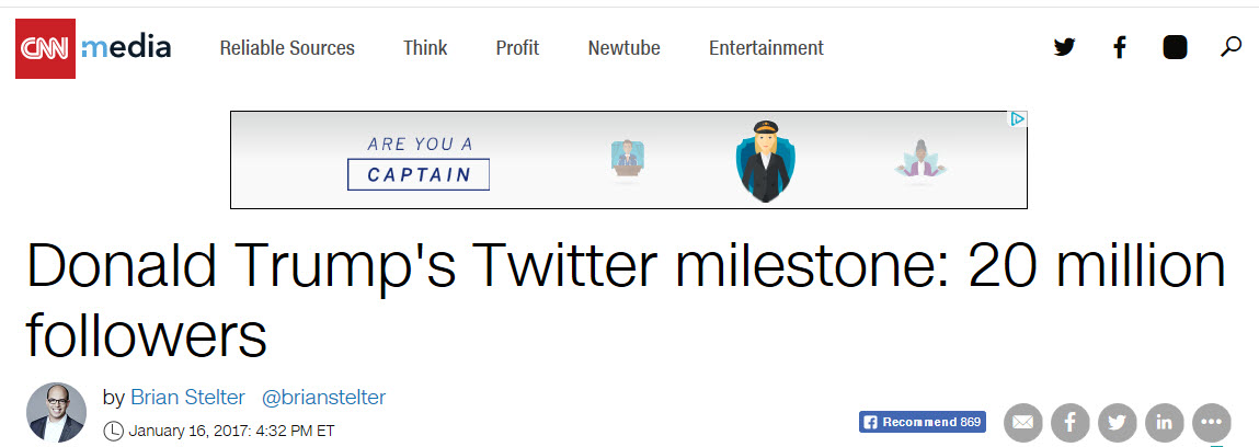 Trump tweet 20 million